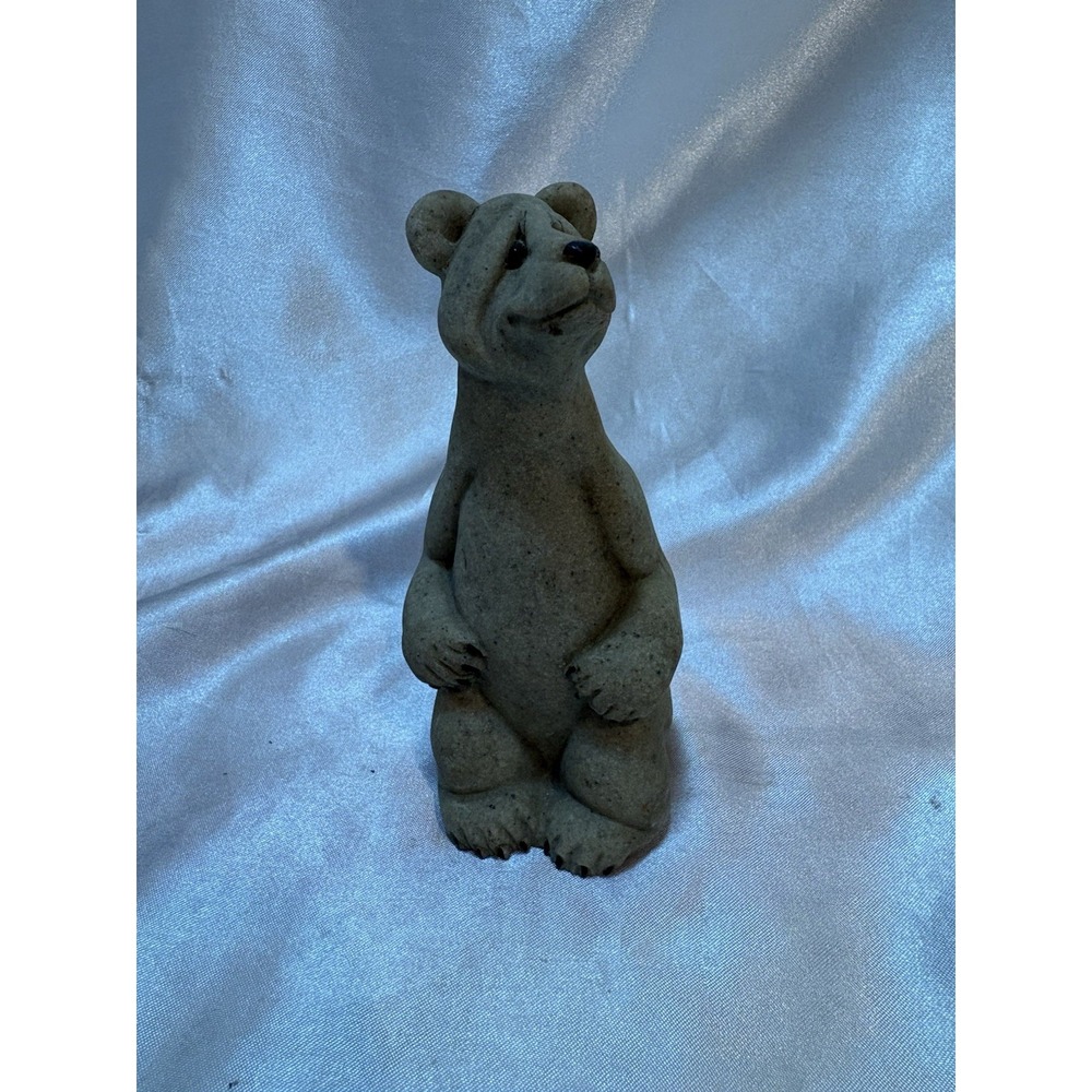 Quarry Critters Billy Bear Sitting Second Nature Design Gray Stone 5.5"